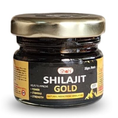 Shilajit Resin 20gm Bottle Shahi Shilajit Gold Resin | Natural Ayurvedic Shilajit | Enriched with Swarn Bhasam | Boosts Strength, Stamina & Immunity – 20g