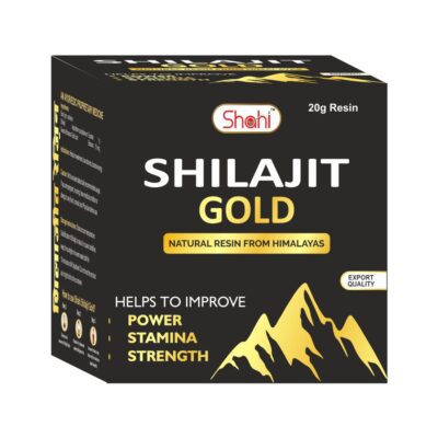 Shilajit Resin 20gm Box Shahi Shilajit Gold Resin | Natural Ayurvedic Shilajit | Enriched with Swarn Bhasam | Boosts Strength, Stamina & Immunity – 20g